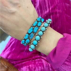 Bright Blue Raw Turquoise Cuff (top one)